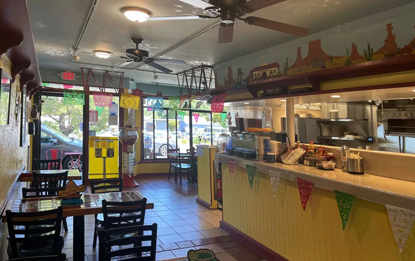 Burritoville Mex Food - Tostada Ceviche - Restaurant Interior